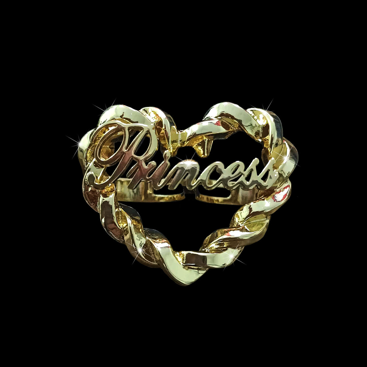 Princess Two finger Name Ring