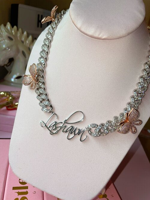 LaShawn" Butterfly Necklace 18" (clearance/final sale)