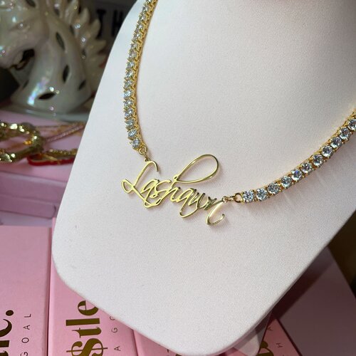 "LaShawn" Tennis Necklace 16" (clearance/final sale)